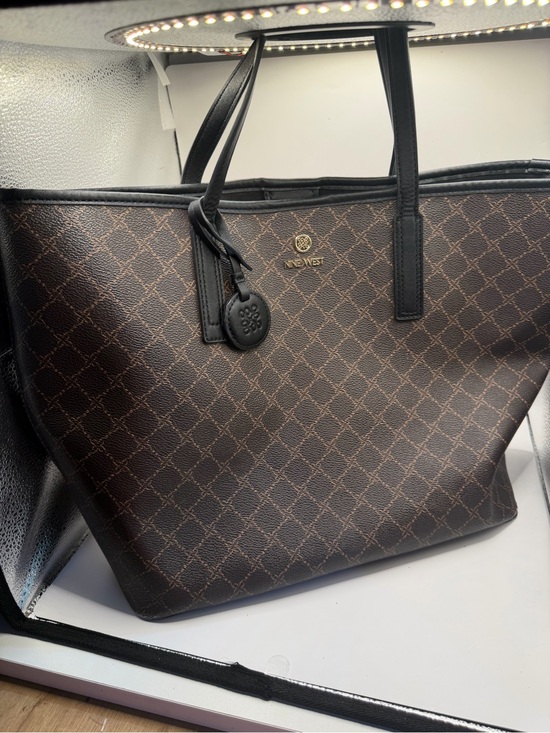 Nine West Handbags - Nine West Brown Monogram Tote Bag Large Shoulder Purse